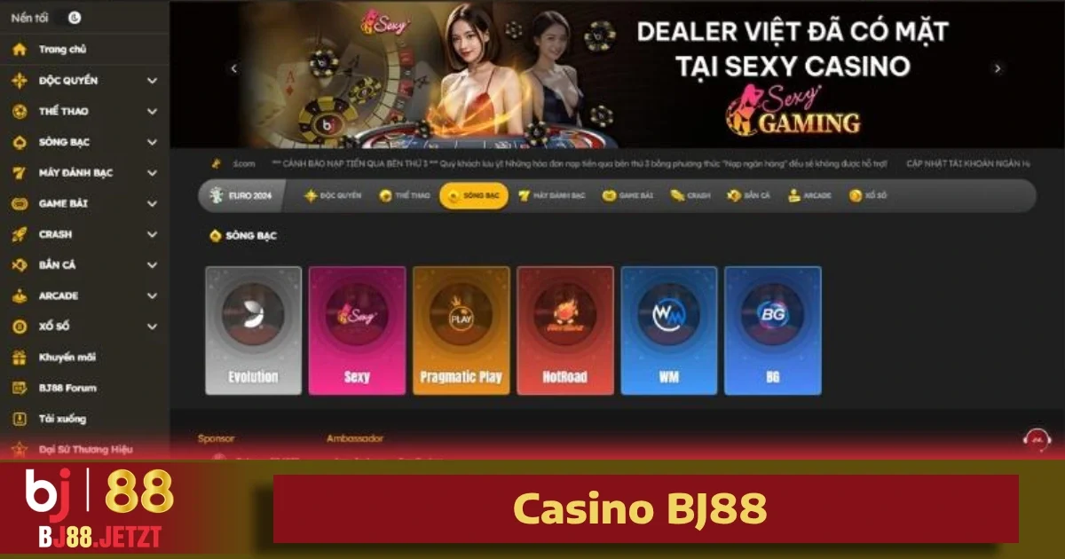 Casino BJ88 2 Khi nhắc đến Casino BJ88, không thể không kể đến các trò chơi casino phổ biến nhất thu hút hàng triệu người chơi mỗi ngày.