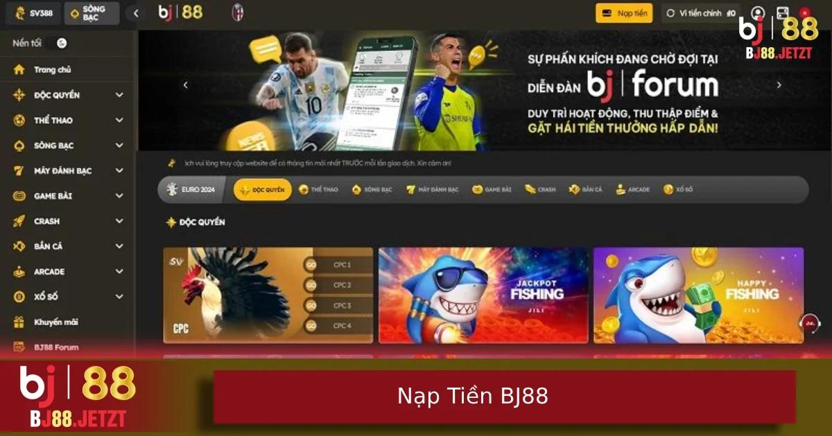 Nạp Tiền BJ88 – Giao Dịch Siêu Nhanh, Hỗ Trợ Nhiều Phương Thức 3 Thao tác nạp tiền dễ dàng, đơn giản